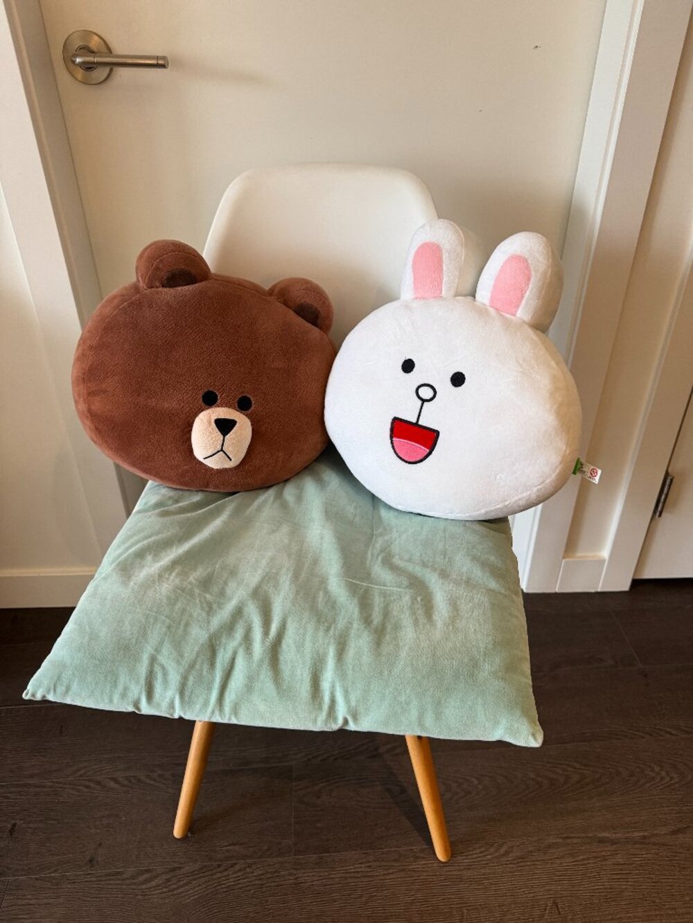 LINE FRIENDS CONY BROWN FACE DESIGN COUCH CUSHIONS
